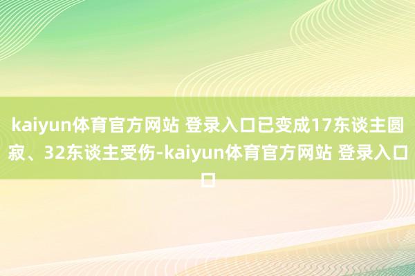 kaiyun体育官方网站 登录入口已变成17东谈主圆寂、32东谈主受伤-kaiyun体育官方网站 登录入口